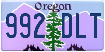OR license plate 992DLT