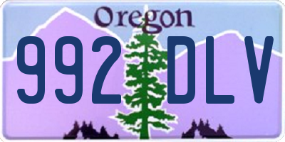 OR license plate 992DLV