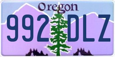 OR license plate 992DLZ