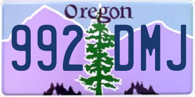 OR license plate 992DMJ