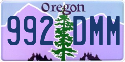 OR license plate 992DMM