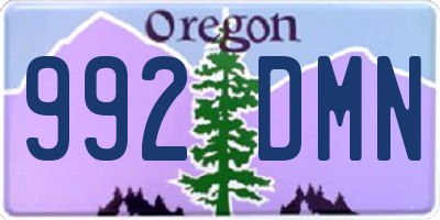 OR license plate 992DMN