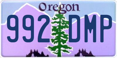 OR license plate 992DMP