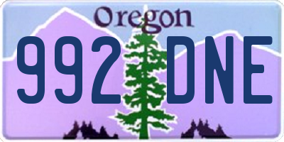 OR license plate 992DNE