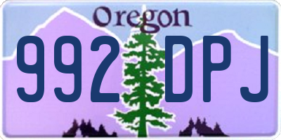 OR license plate 992DPJ