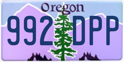 OR license plate 992DPP