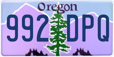 OR license plate 992DPQ