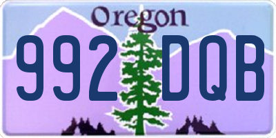 OR license plate 992DQB