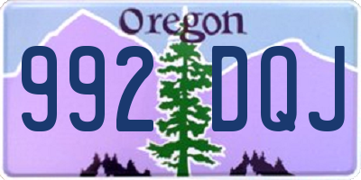 OR license plate 992DQJ