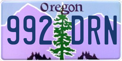 OR license plate 992DRN