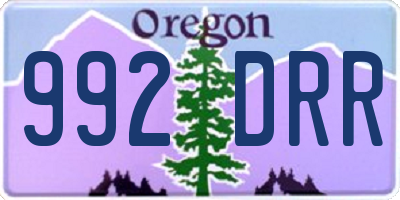 OR license plate 992DRR