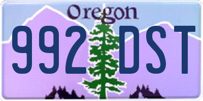 OR license plate 992DST