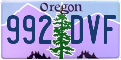 OR license plate 992DVF