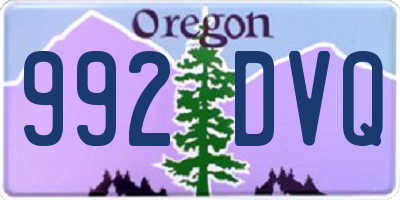 OR license plate 992DVQ
