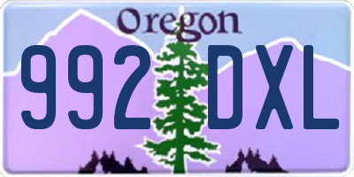 OR license plate 992DXL