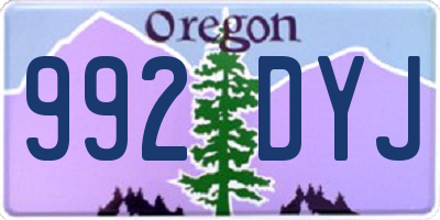 OR license plate 992DYJ