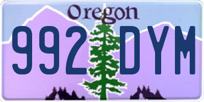 OR license plate 992DYM