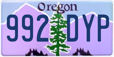 OR license plate 992DYP