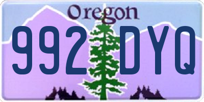 OR license plate 992DYQ