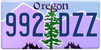OR license plate 992DZZ