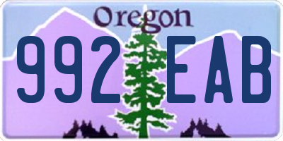 OR license plate 992EAB