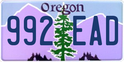 OR license plate 992EAD