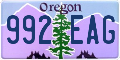 OR license plate 992EAG
