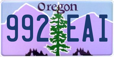 OR license plate 992EAI