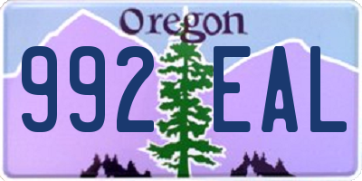 OR license plate 992EAL