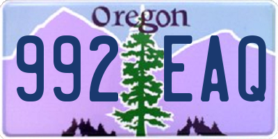 OR license plate 992EAQ