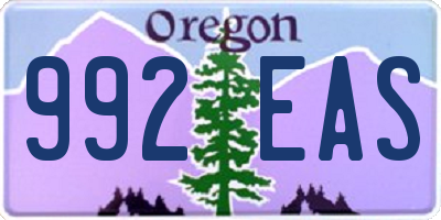 OR license plate 992EAS