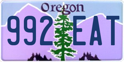 OR license plate 992EAT