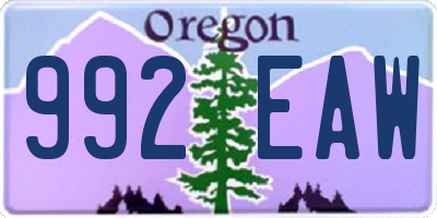 OR license plate 992EAW