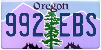 OR license plate 992EBS