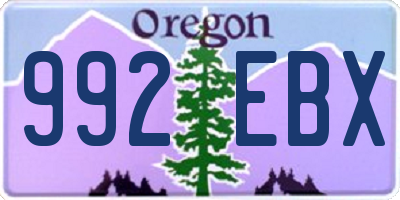 OR license plate 992EBX