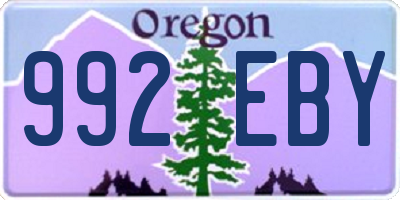 OR license plate 992EBY