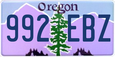 OR license plate 992EBZ