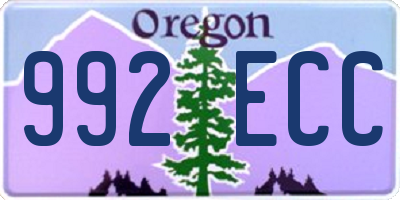 OR license plate 992ECC