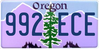 OR license plate 992ECE