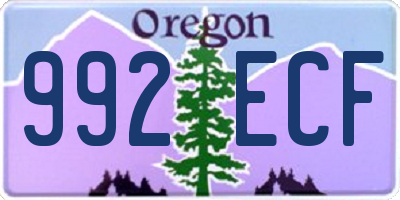 OR license plate 992ECF