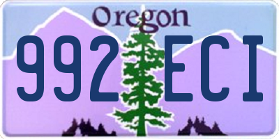 OR license plate 992ECI