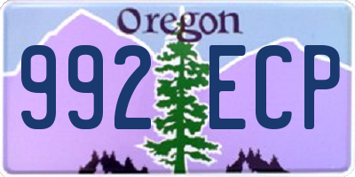 OR license plate 992ECP