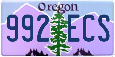 OR license plate 992ECS