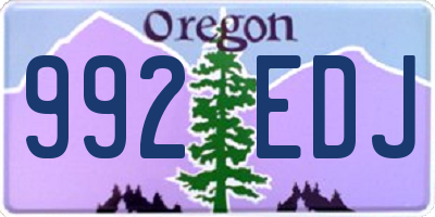 OR license plate 992EDJ