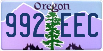 OR license plate 992EEC