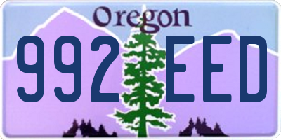 OR license plate 992EED