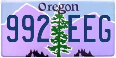 OR license plate 992EEG