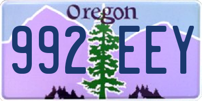 OR license plate 992EEY