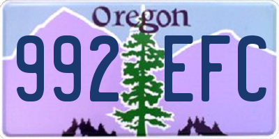 OR license plate 992EFC