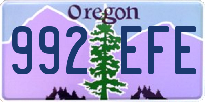 OR license plate 992EFE